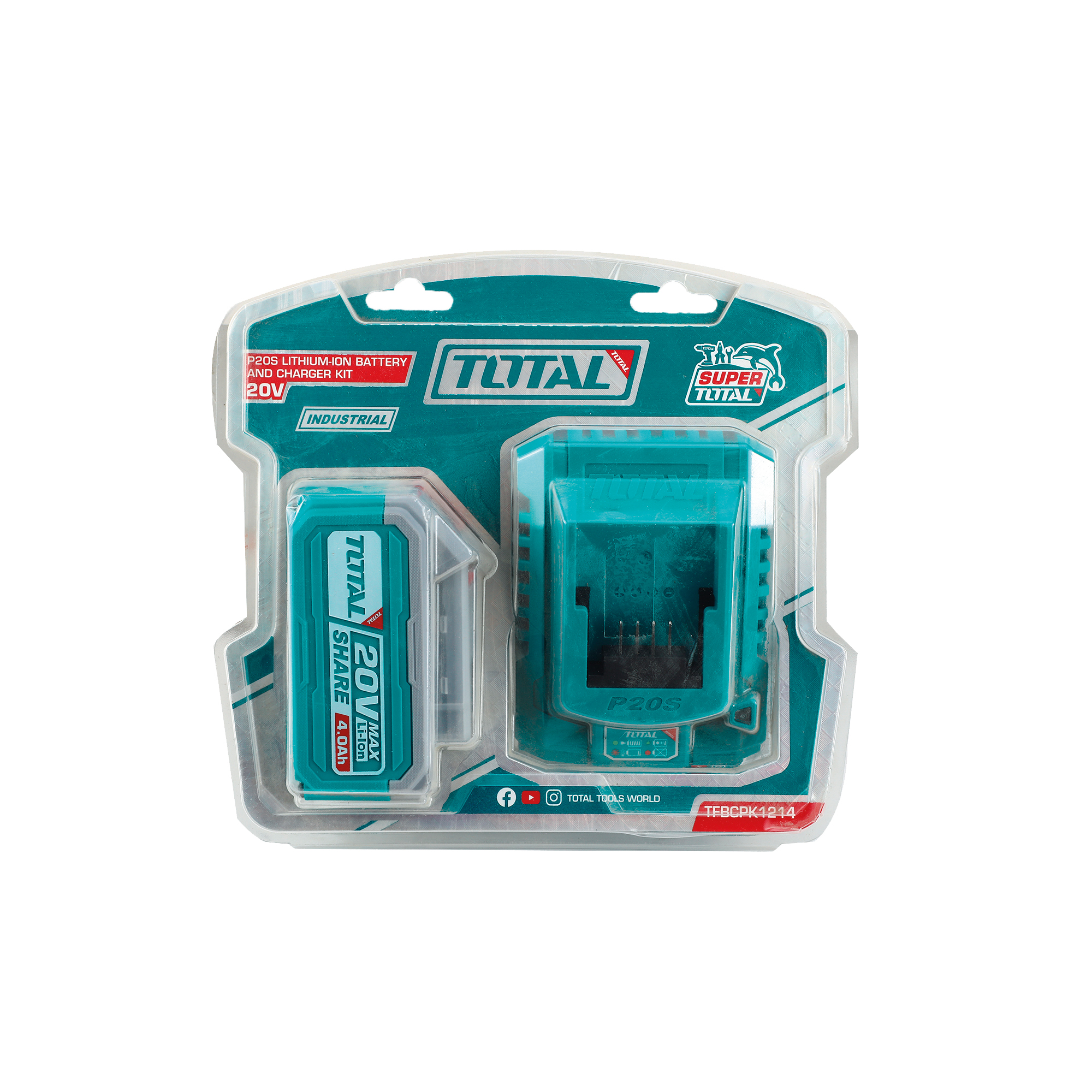 Juego batería 4Ah + cargador rápido TFBCPK1214 | 20 V - 4 Ah