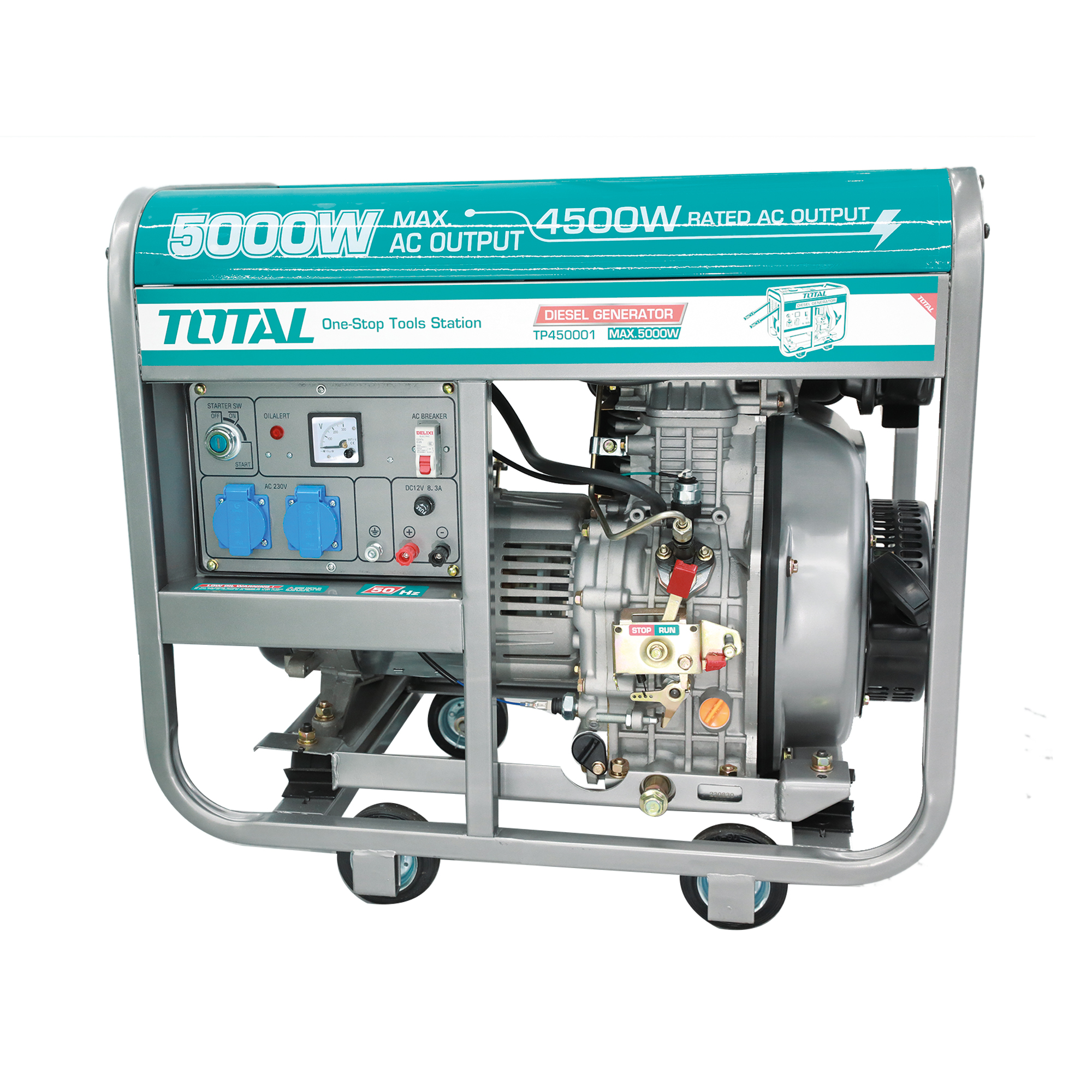 DIESEL-GENERATOR tragbar offen 5,0 kW – Einphasig TP450001 | 5,0 kW