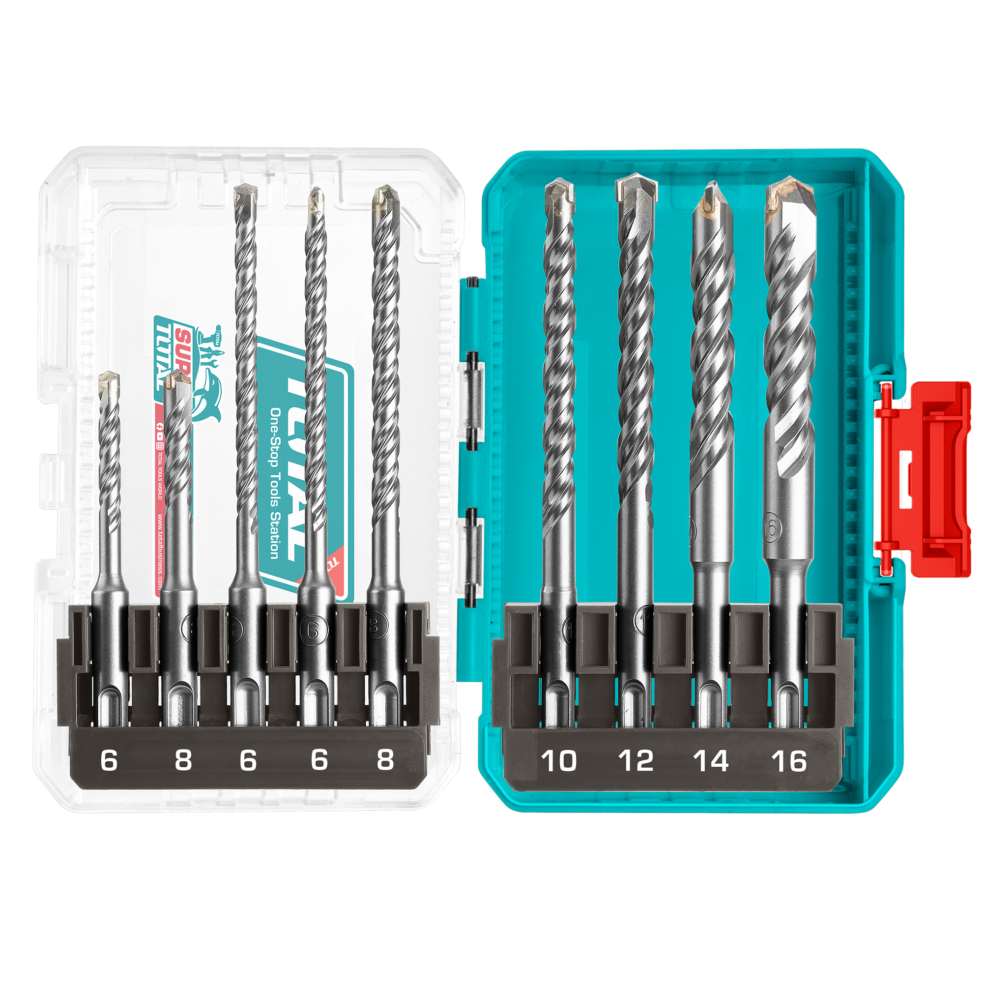 Jogo de 9 brocas SDS Plus betão TACSDL30906