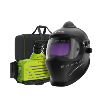 Pack: sphereX 2.5 pure air (e3000X) Schweißmaske PAPR schwarz + e3000X PAPR