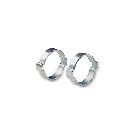 2 colliers à oreille pour tuyau Ø extérieure  11/13  mm