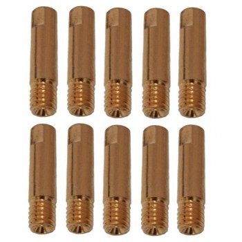 10 tubes contacts pour fil acier ou inox filetage M6 - Longueur 25 mm