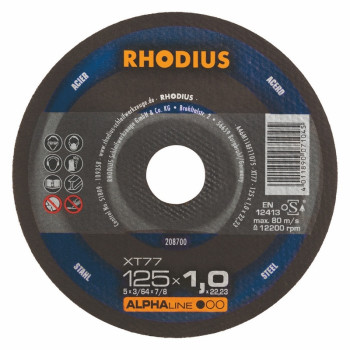 RHODIUS |Disco da troncatura per l'acciaio Ø 125 mm Rhodius XT77