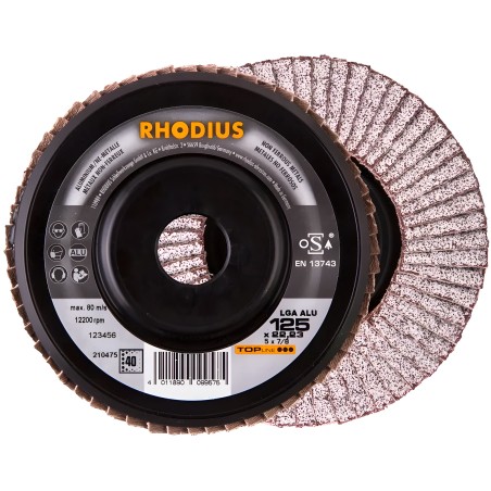 Disco de lamelas para alumínio Ø 125 mm Rhodius LGA ALU