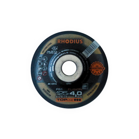 Disco de desbaste para inox Ø 125 mm Rhodius FS1
