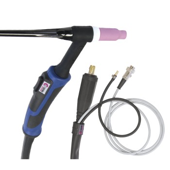 Tocha para soldadura TIG SR26 DB para posto Gys com conetores Amphenol de 7 pontos