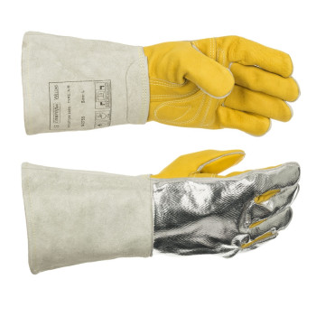 Luvas de soldador Wedas 10-2755-XL reforçadas e dorso aluminizado