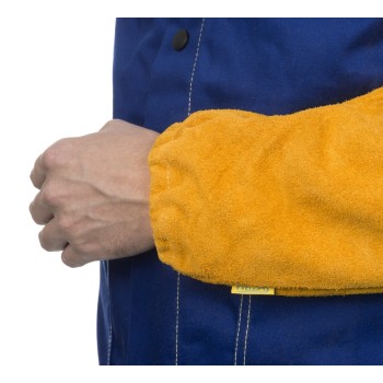 Bovine split leather cuff