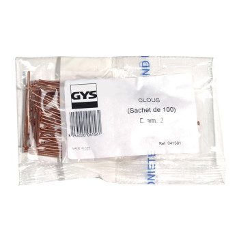 Sacos de 200 pregos Ø 2 mm para bico de soldar pregos