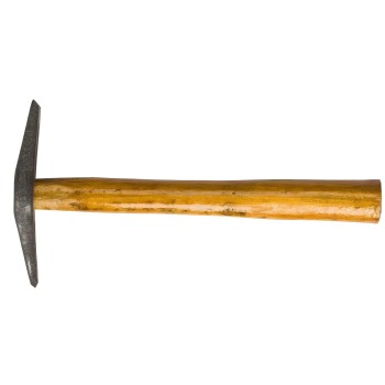 Martelo picador de soldadura com cabo de madeira