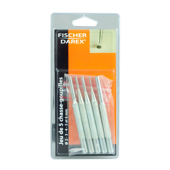 Set of 5 pin punches