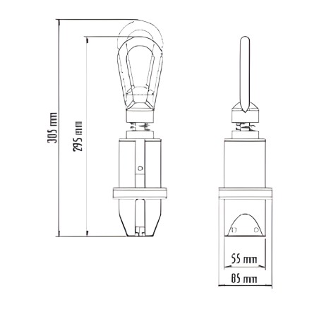 Pinza de tracción 55 mm