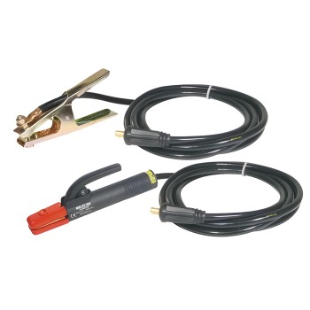 Kit elektrodenhouder 400 A + massatang en kabels 4 m 50 mm² connector 13 mm