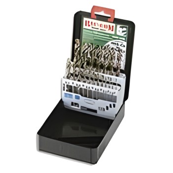 Estojo de 19 brocas para metais HSS cobalto 5% Ø 1 a 10 mm