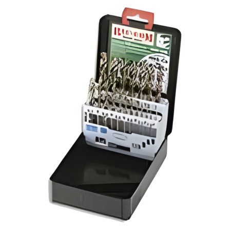 Estojo de 19 brocas para metais HSS cobalto 5% Ø 1 a 10 mm