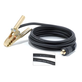 Aardklem OMEGA 4 in messing + kabel lengte 4 m - connector 13 mm²