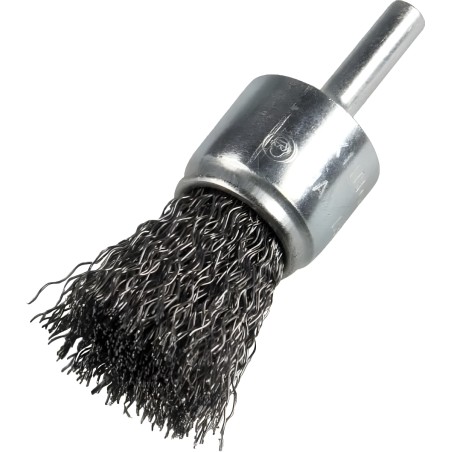 KLINGSPOR - Pinselrundbürste auf Schaft, gewellter Draht BPS 600W