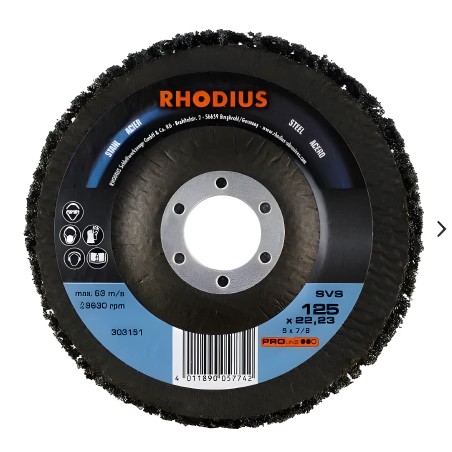 RHODIUS - Disco de limpeza em nylon não tecido