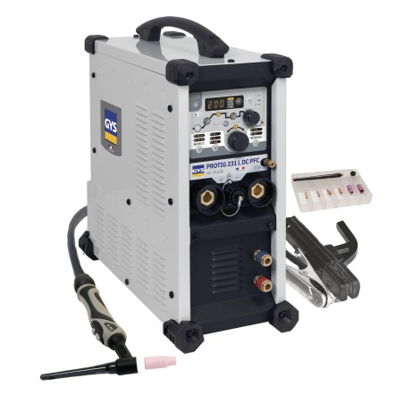 GYS | Saldatrice PROTIG 231L DC PFC con accessori