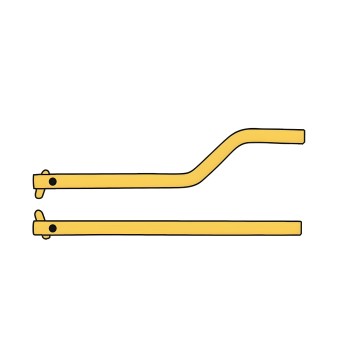 2 rechte armen 120 mm + 2 schuine elektroden Ø 12 mm Modular 230 en 400 Telwin