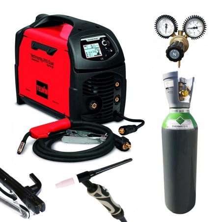 PACK: Saldatrice Telwin Dual 210 + Riduttore + Gas