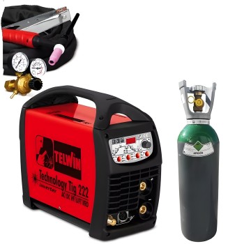 PACK: Lasapparaat Telwin Dual 222 + TIG-kit + Gas