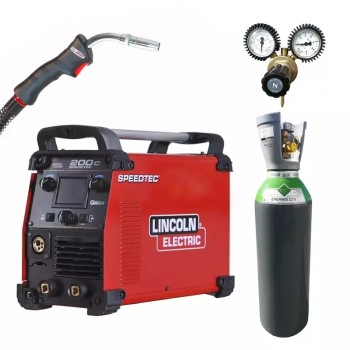 PACK: Saldatrice LINCOLN 200C + Torcia 3 m + Riduttore di pressione + Gas