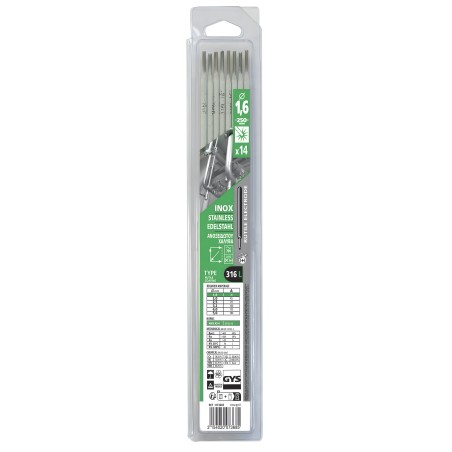 Pack de 14 elétrodos INOX 316L Ø 1,6 mm GYS