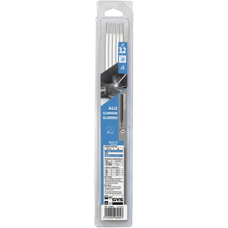 Electrodes Aluminium Diam. 3,2mm (Blister de 5 pièces)