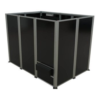 Laserlasercabine klasse 4 - 3x2m met scharnierdeuren