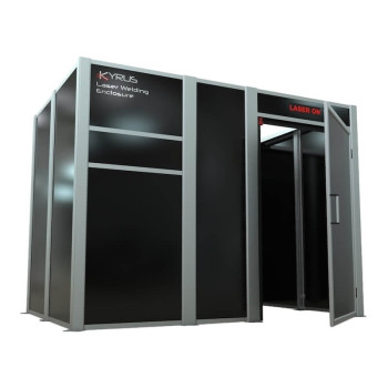 Cabine de soldadura laser classe 4 - 3x2m com porta de dobradiça