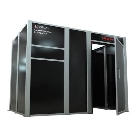 Laserlasercabine klasse 4 - 3x2m met scharnierdeuren