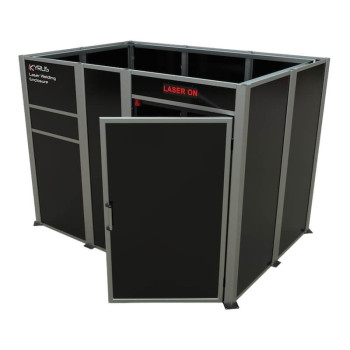Cabina de soldadura láser clase 4 - 3x3m con puerta de bisagra