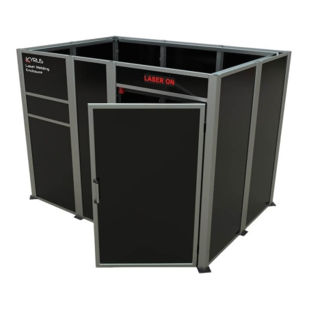 Class 4 laser welding booth - 3x3m with hinged door