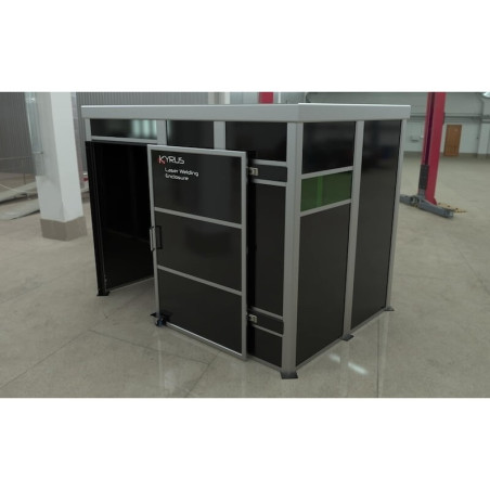 Cabine de soldadura laser classe 4 - 3x2m com porta deslizante