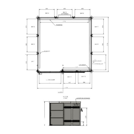 Laserlascabine klasse 4 - 3x3m met schuifdeur