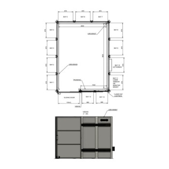 Cabina de soldadura láser clase 4 - 4x3m con puerta corredera