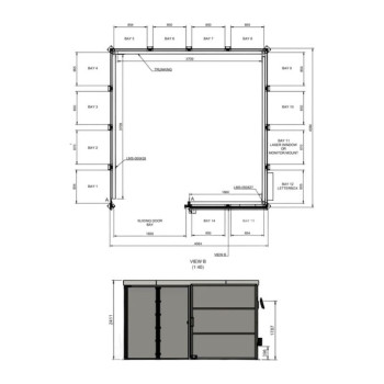 Cabina de soldadura láser clase 4 - 4x4m con puerta corredera