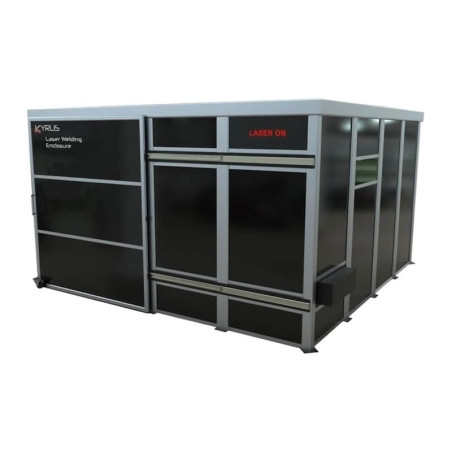Cabina de soldadura láser clase 4 - 4x4m con puerta corredera