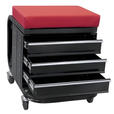 WORKSHOP STOOL 3 DRAWERS
