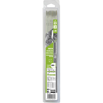 Pack de 10 électrodes INOX 308L Ø 2.5 mm GYS