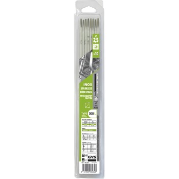 Pack van 10 elektroden INOX 308L Ø 2.5 mm GYS