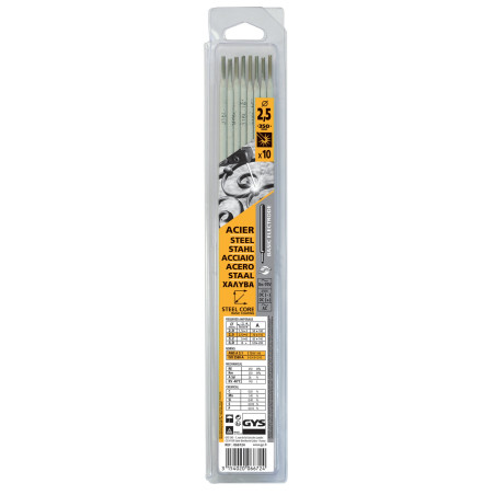 Pack de 10 électrodes basiques L350 Ø 2,5 mm GYS