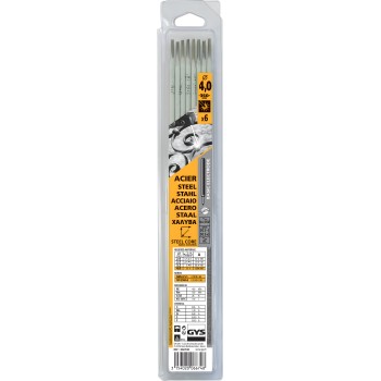 Pack of 6 STEEL Rutile Electrodes L350 - Ø 4 mm GYS