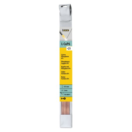 25 bacchette rame fosforoso 6% Ø2.0 (L.333mm)