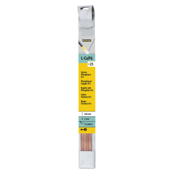 25 baguettes cuivre phosphore 6% Ø2.0 (L.500mm)