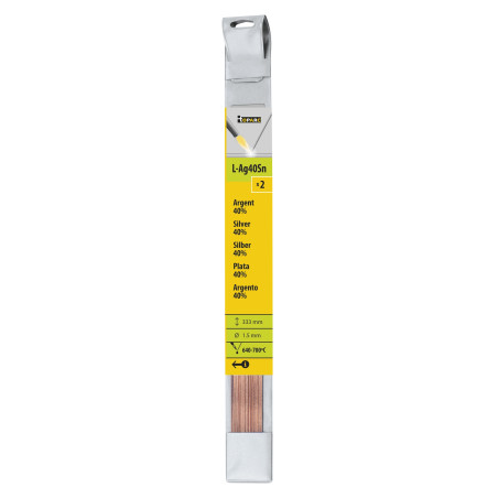 2 baguettes argent 40% Ø1.5 (L.333mm)