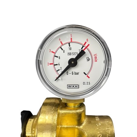 Flussometro per bombola a perdere gas neutro (Argon e Argon +CO²)