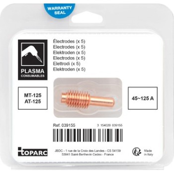 5 électrodes 45/125 A pour torche plasma MT-125 / AT-125