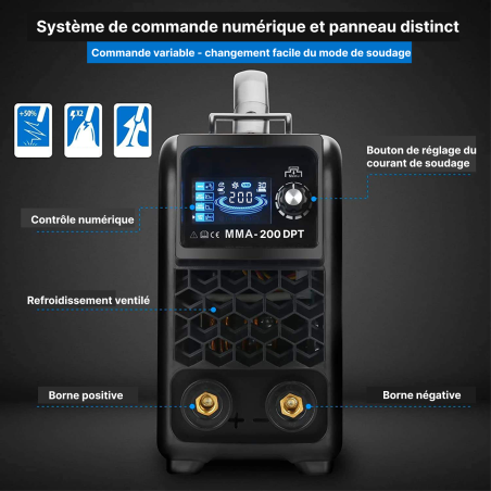 SOUDEXPERT - Poste à  souder Inverter MMA+TIG LIFT 200A